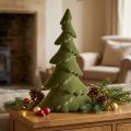 Dekorativ gran flockad julgran grön 60cm | Floristik24.se