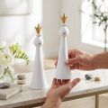 Groda Prins Dekoration Groda Dekoration Figur Vit Guld H19,5cm 2st | Floristik24.se