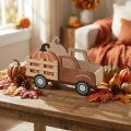 Bordsdekoration höst pumpa dekoration leveransbil trä 20×7,5×12,5cm | Floristik24.se