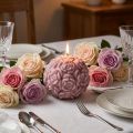 Kulljus med rosenmotiv som romantisk bordsdekoration | Floristik24.se