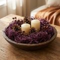 Mulberry-bomull i aubergine, naturligt dekorativt material, flexibelt och mångsidigt, 150 g | Floristik24.se