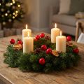 Mini julgranskulor med konstgjorda röda bär för blomsterdekoration, 2 cm, 48 stycken | Floristik24.se