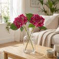 Konstgjorda hortensia Rosa gren Blomblad 43cm 2st | Floristik24.se