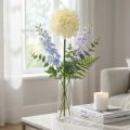 Konstgjord Allium Creme Vit Prydnadslök Ø18cm L90cm | Floristik24.se