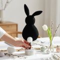Stativ bordsdekoration Påskhare dekoration filt svart 50cm | Floristik24.se