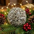 Juldekoration Julboll vit snöboll Ø10cm | Floristik24.se