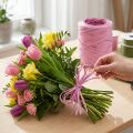 Raffia flerfärgat presentband rosa-rosa, floristtillbehör, dekorativt band L200m | Floristik24.se