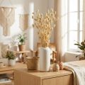 Torkad blomma Phalaris, dekorativt gräsklas, torrfloristik, boho natur, blekt L55cm 100g | Floristik24.se