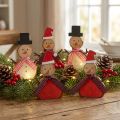 Deco figur snögubbe trä 10 cm 9 st | Floristik24.se