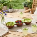 Keramisk skål med kiwimotiv, sommardekoration för elegant servering av tapas och snacks, 30 cm | Floristik24.se
