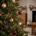 Juldekoration glitterstjärnor för upphängning i bärglitter, set om 40, 7,5 cm - Festliga julgransprydnader och fönsterdekorationer | Floristik24.se