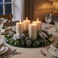 Enfärgade ljus platina 70x120mm 4 st | Floristik24.se
