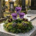 Konstgjorda rosor violvaxrosor dekorativa rosor vax Ø6cm 18 st | Floristik24.se