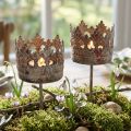 Värmeljushållare Ø4cm H9,5cm för uppklistring grå 4 st | Floristik24.se