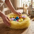 Sisal gräs för pyssel, hantverksmaterial naturmaterial gul 300g | Floristik24.se