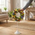 Kranshållare vit shabby chic kransställ 1 krok H76cm | Floristik24.se