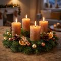 Enfärgade kolaljus 70×80 mm, set om 4 - Rustik dekoration, perfekt för advent, handgjorda | Floristik24.se