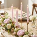 Koniska ljus, enfärgade, ljusrosa, rosa, 22×240 mm, 12 stycken | Floristik24.se