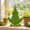 Frog King Filt Trä Grön 20cm x 27,5cm Sommardekoration | Floristik24.se
