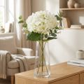 Konstgjord hortensia gigantisk dekorativ blomma vit Ø23cm L84cm | Floristik24.se