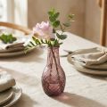 Minivas Lila Glasvas Blomvas Glas Diamanter Ø6cm H12cm | Floristik24.se