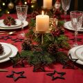 Strödekoration Julstjärnor svart glitter Ø4cm 120 st | Floristik24.se