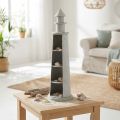 Fyr Shabby Chic Cream Sommardekoration Maritim Ø14,5cm H51cm | Floristik24.se