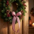 Presentband Rutig Bordeaux 15mm 20m | Floristik24.se