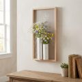 Träväggdekoration med keramikvaser H35cm lantlig stil | Floristik24.se