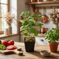 Mynta i kruka, konstgjorda örter, grön växt, H24cm | Floristik24.se