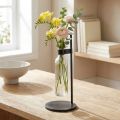 Dekorativ vas dekorativ flaska med metallställ svart Ø16cm | Floristik24.se