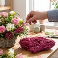 Dekorativ raffia för att tillverka naturlig raffia raffia malva 300g | Floristik24.se