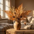 Orange konserverad ormbunkedekoration 45 cm 10 delar Heminredning DIY | Floristik24.se