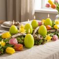Påskljus, äggformade, äggformade påskljus, limegröna, 9 cm, 20 timmar, 6 stycken | Floristik24.se