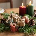 Papperspresentaskar miniset, röd-grön-naturlig, 2,5x3 cm 18 stycken - Juldekoration | Floristik24.se
