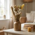 Torkad blombukett halmblommor Phalaris vit gul 30cm | Floristik24.se