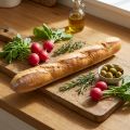Dekorativ baguettereplika 38 cm - Konstgjord mat, brödimitation för skyltfönster och köksdekoration | Floristik24.se