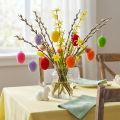Dekorativa ägg flockade färgglada 4cm 18 st | Floristik24.se