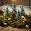 Minigranar snötäckt vinterskog Ø5cm H8cm 12 st | Floristik24.se