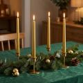 Avsmalnande ljus 300/23 guld bordsljus 12 st | Floristik24.se