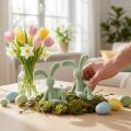 Dekorativ påskharefigur för snygg heminredning och påsk, 22 cm, 2 stycken | Floristik24.se