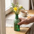 Minivas glasflaska vas blomvas grön Ø6cm H17cm | Floristik24.se