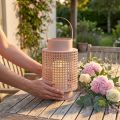 Dekorativ lykta rosa metalllykta med handtag Ø18cm H29cm | Floristik24.se