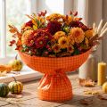 Manschettpapper 37,5cm Orange Check 100m | Floristik24.se