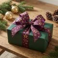 Star Ribbon Julband Lila Guld Glamour B25mm L15m | Floristik24.se