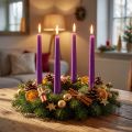 Avsmalnande ljus Wenzelljus lila 250/23mm 12 st | Floristik24.se