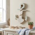Anchor Deco Wood Maritime Deco Vit Blå 42cmx25cmx3,5cm | Floristik24.se