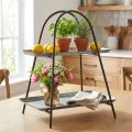 Tårtställ vintage dekorativ brickbordshylla metall H47cm | Floristik24.se