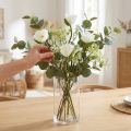 Konstgjord blomma Konstgjord Vallmo Majsrosa Vit L55/60/70 cm Set om 3 | Floristik24.se