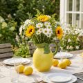Citronvas keramik dekorativ kanna citrongul H18,5cm | Floristik24.se